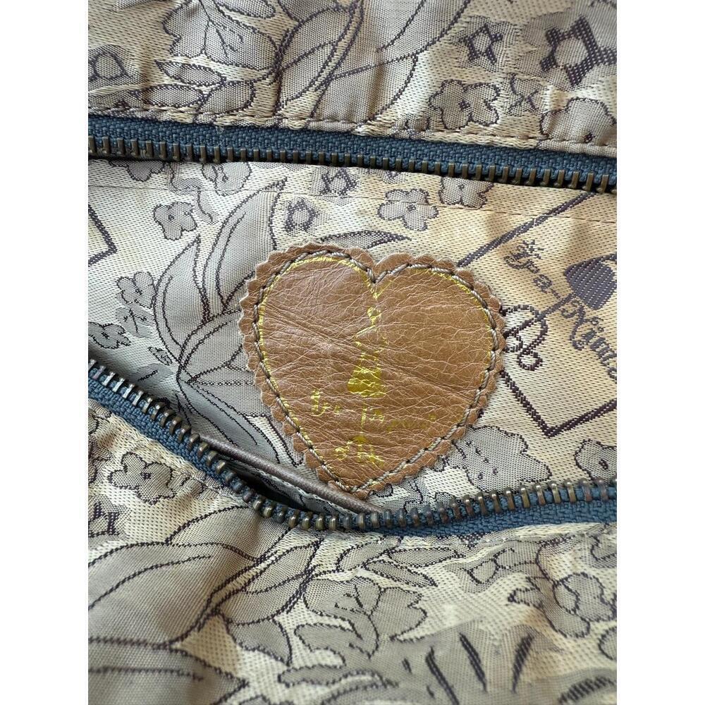 Anthropologie Ipa-Nima Handbag Tote Beaded Embroidered Floral Leather Handles - Picture 3 of 14